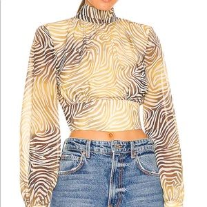 Revolve LPA Belen Top in Mia Print. Size XS